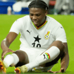 Black Stars midfielder suffers an injury.